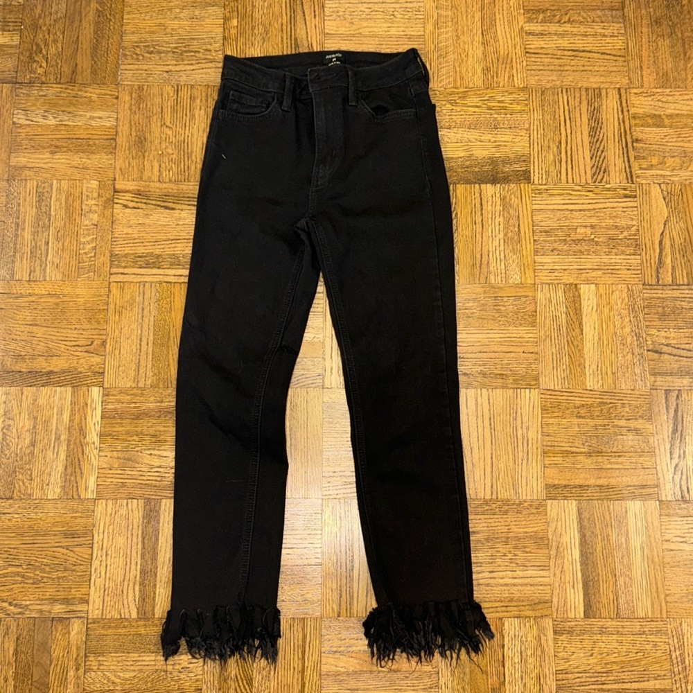 Just black jeans fringe bottom